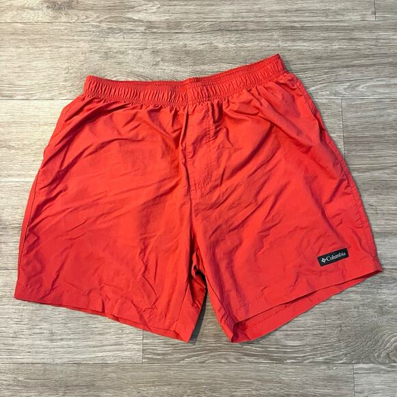 Columbia Other - Columbia Men's Red Dri Fit shorts Size M Elastic Waist Mesh Lined 0015